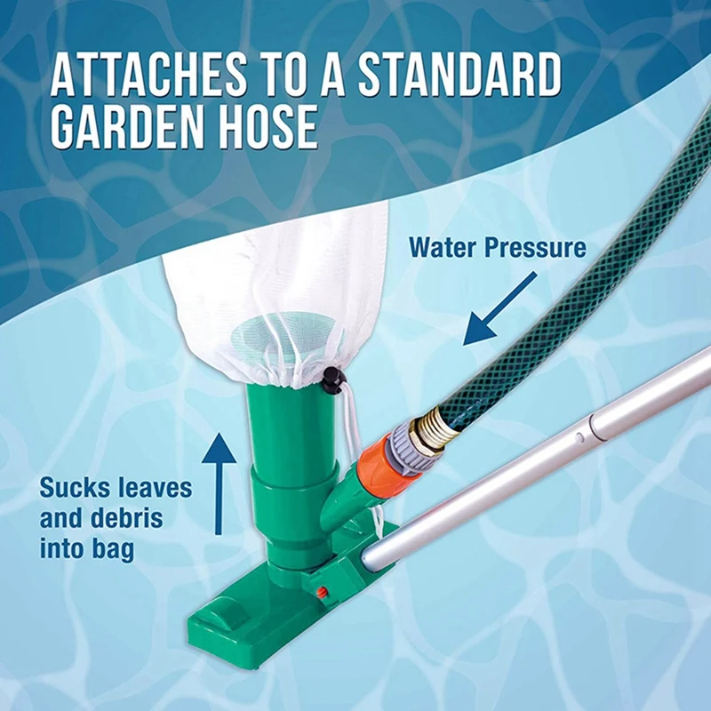 Portable Pool Vacuum Jet Underwater Cleaner With Brush For Above Ground Pool Spas -EU