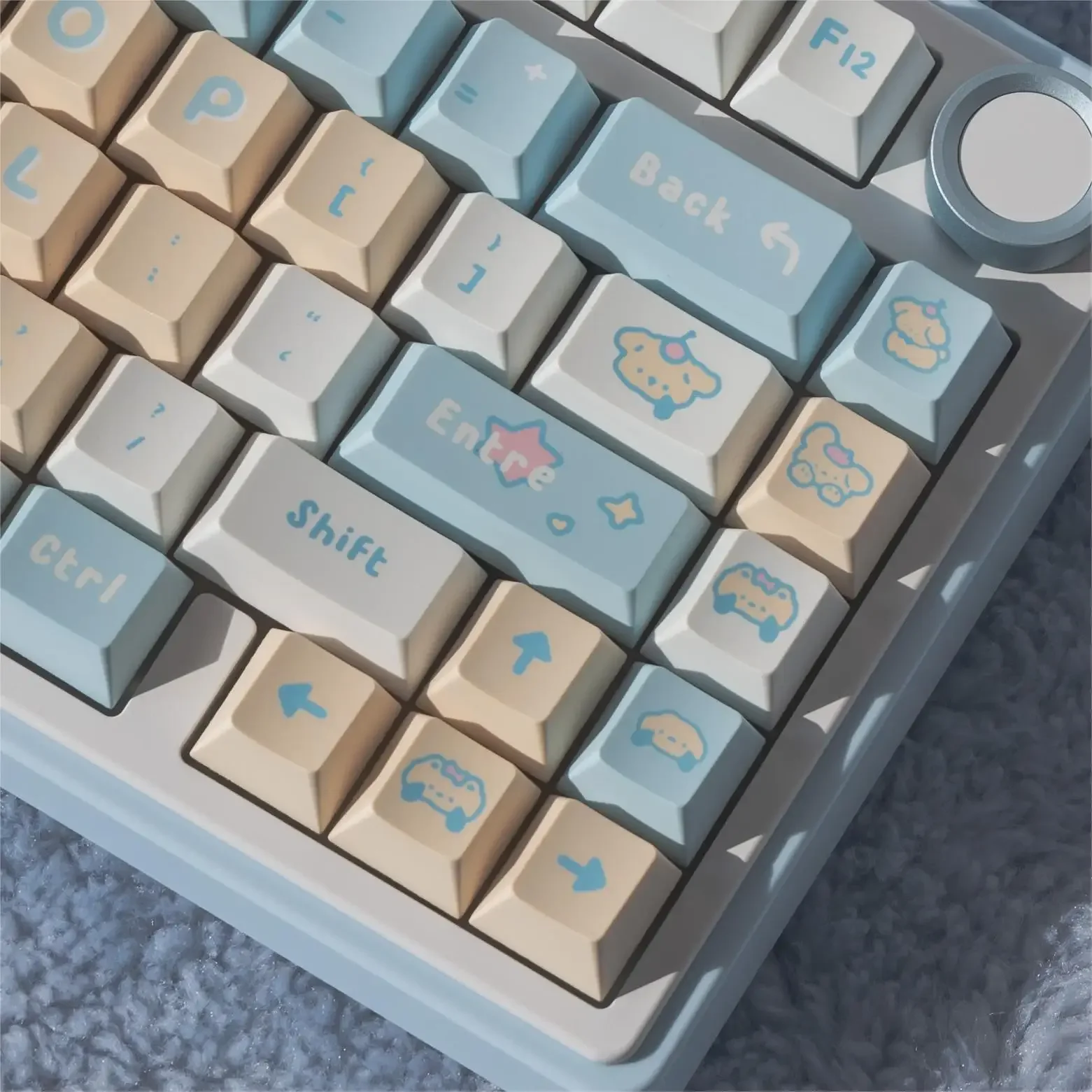 Crying bag, custom keyboard mechanical keyboard keycaps cute blue yellow