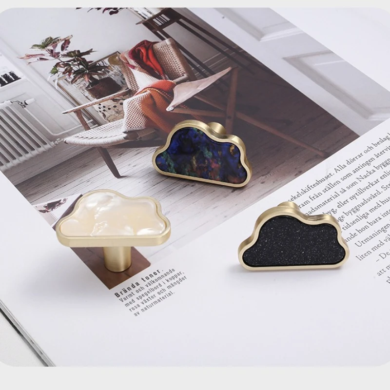 مقبض كابينة درج الباب الأثاث مقبض المطبخ نجمة سحابة شكل شل مقابض درج خزانة الأثاث مقابض المطبخ #4