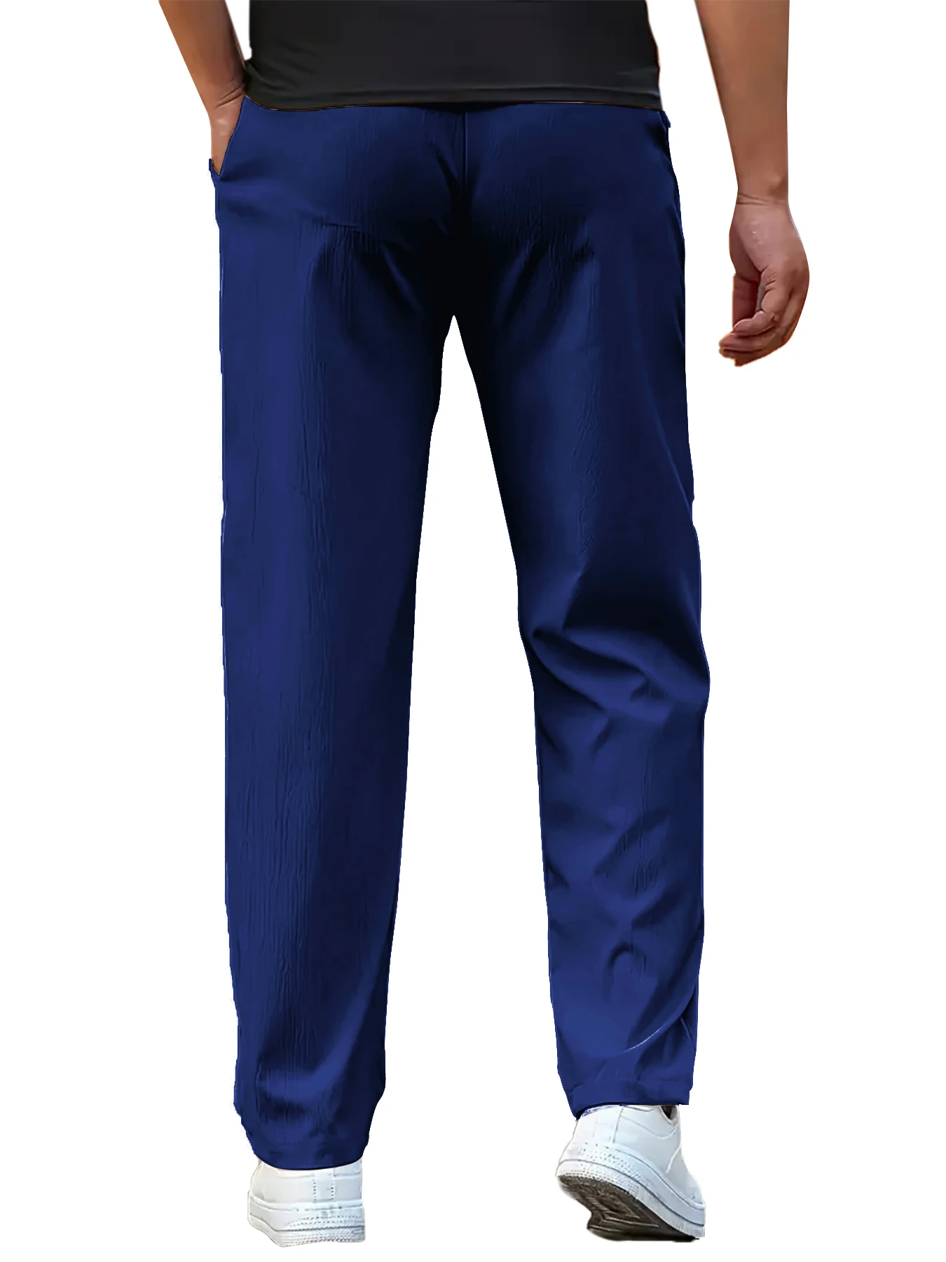Männer Casual Hosen Sweatpant Atmungsaktive Sport Hosen Elastische Taille Gerade Breite Jogger Lauf Workout Lange Hosen Männer – Detail 5