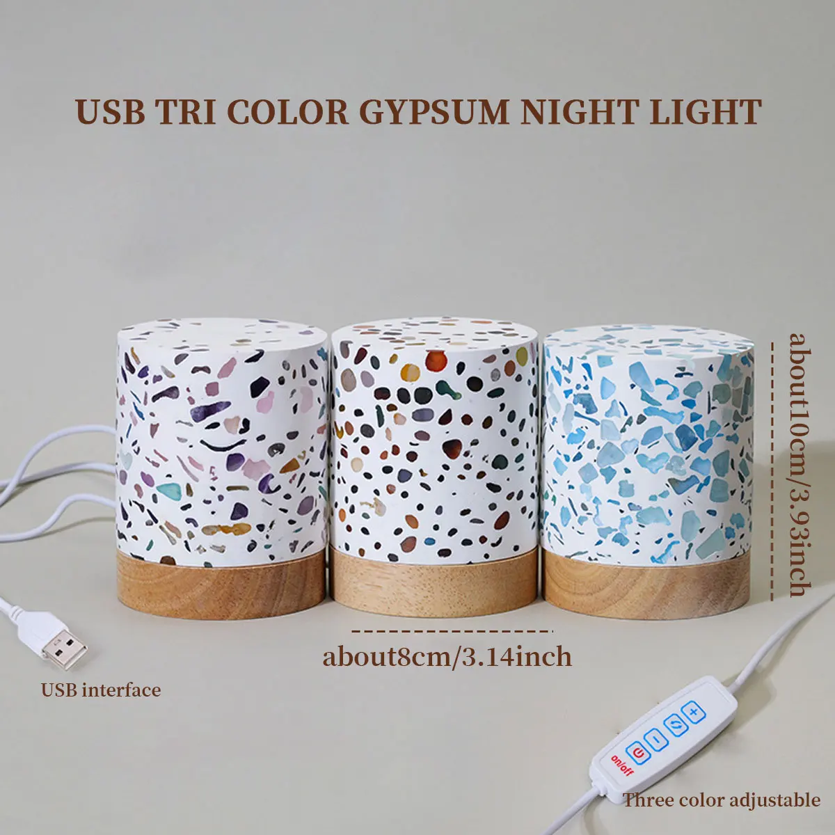 1PC Natural Selenite Crystal Gravel Lamp Mineral Specimen Energy Healing Eye Protection Night Light Home Decor Gift