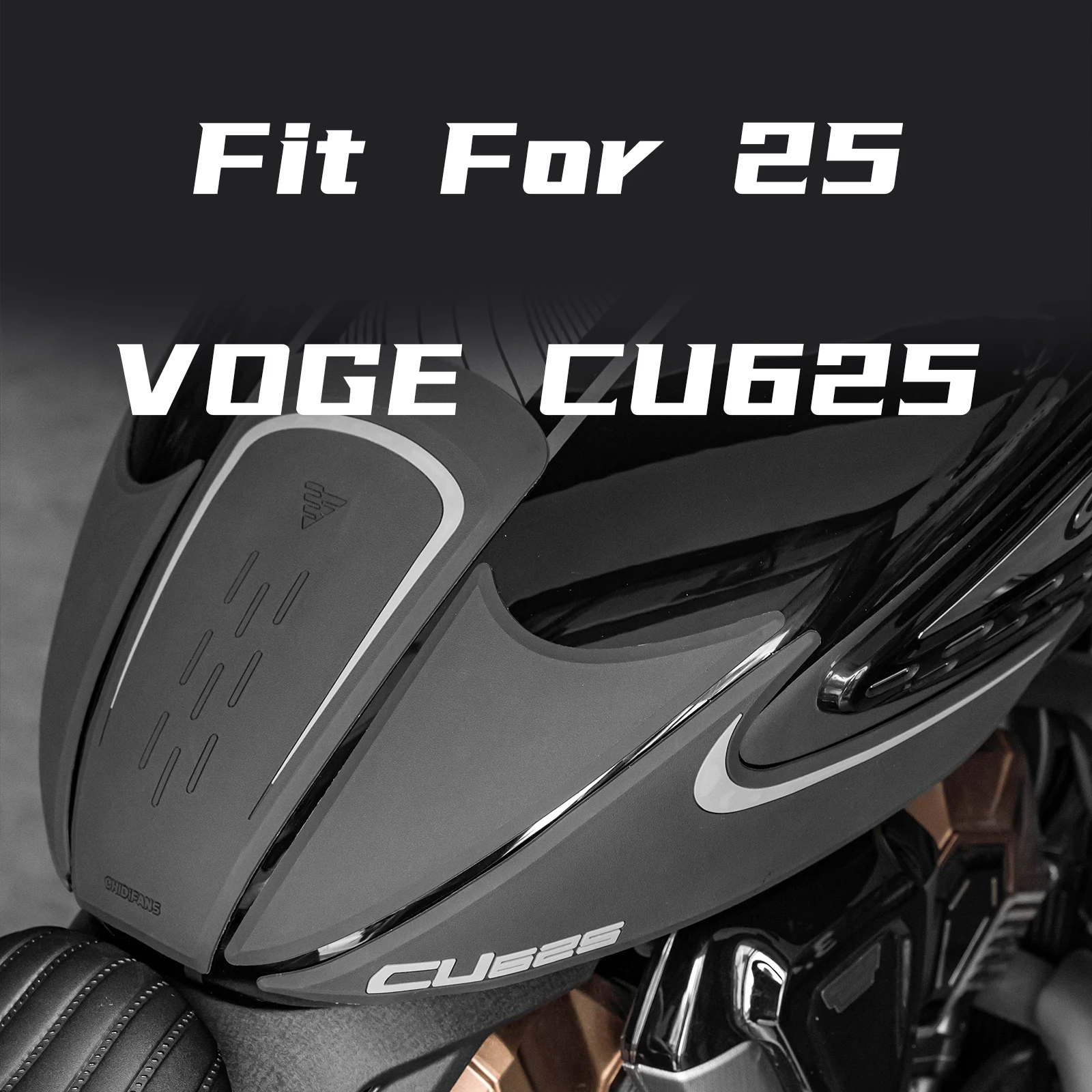 Fuel Tank Knee Grip Traction Pad Stickers Compatible with VOGE CU625 2025 Rubber Tank Grips Protector Decal