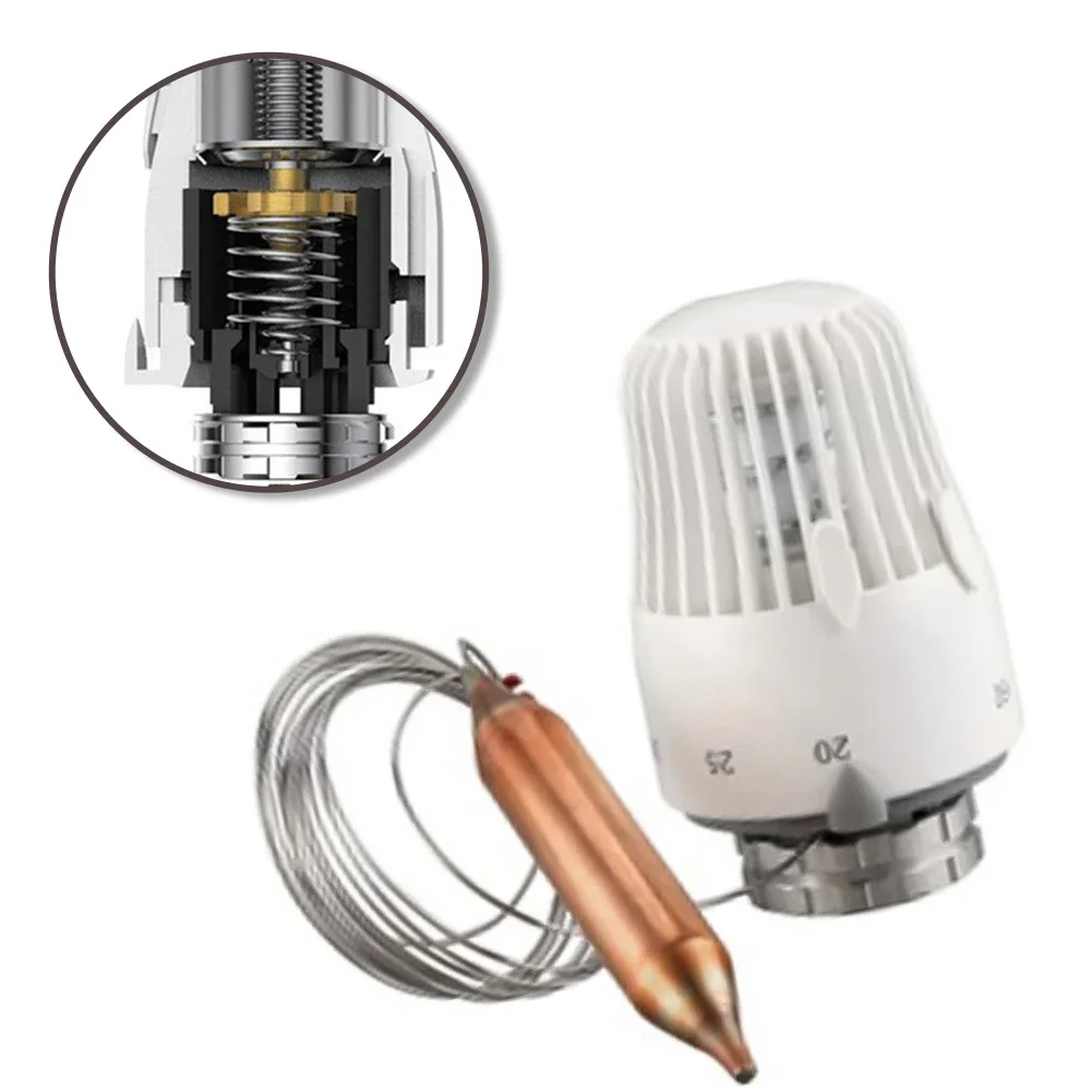 Remote Sensor Thermostat Head K White With 2m Capillary Tube Compatible With For Heimeier Temperature Control Valve