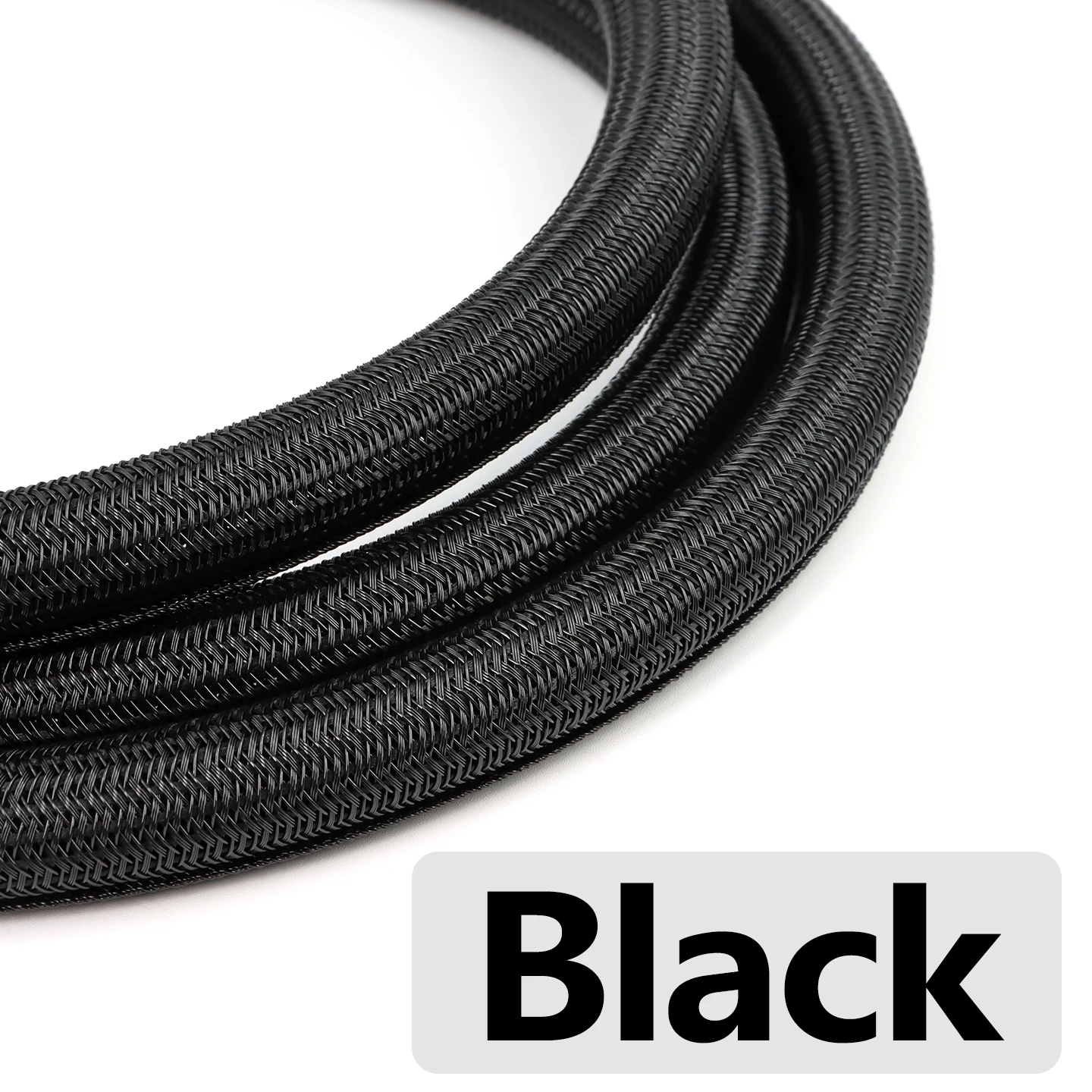 3/8 Meter PET-Geflechtkabelhülle 3mm~32mm Selbstschließende Ummantelung Hoher Schutz Verschleißfest Isolierte Ummantelung Kabelorganisator