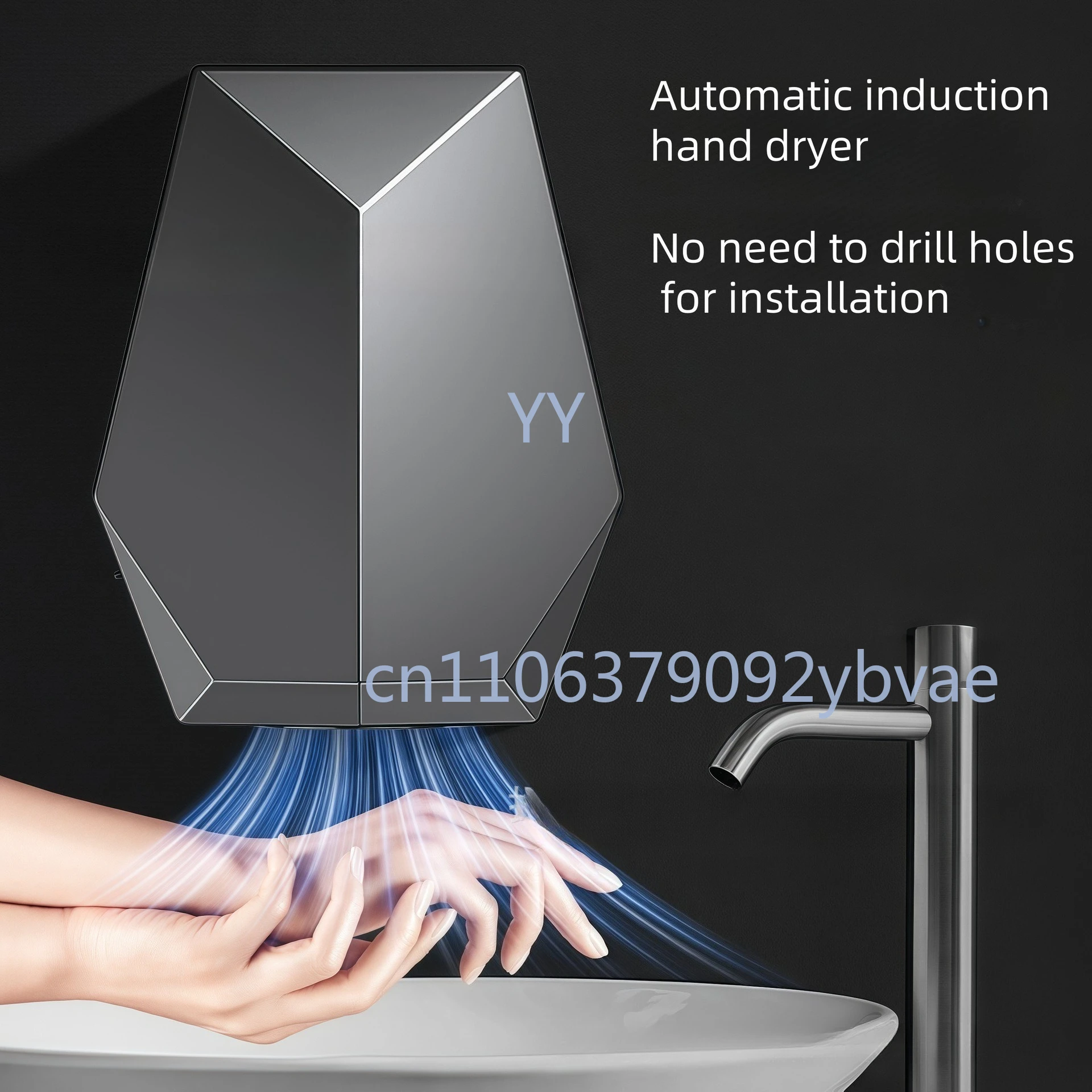 

Intelligent Automatic Induction Hand Dryer Commercial Hot Air Hand Dryer for Hotel Home Bathroom