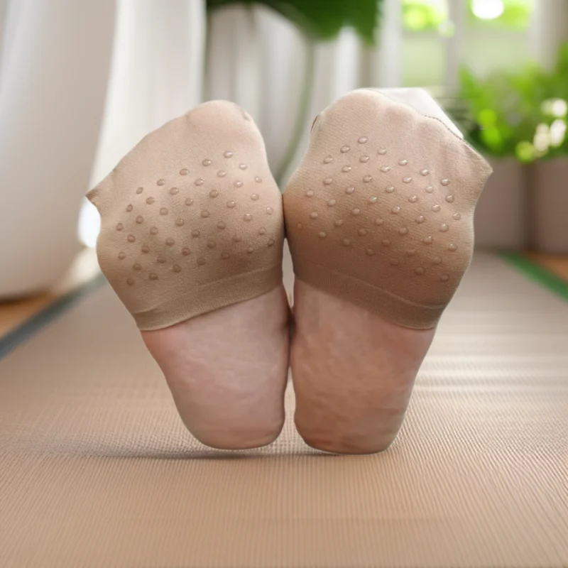 1 Pair Summer Half Forefoot Socks Anti Slip Cushion Forefoot Support Pads Foot Pain Relief Shoe Insoles
