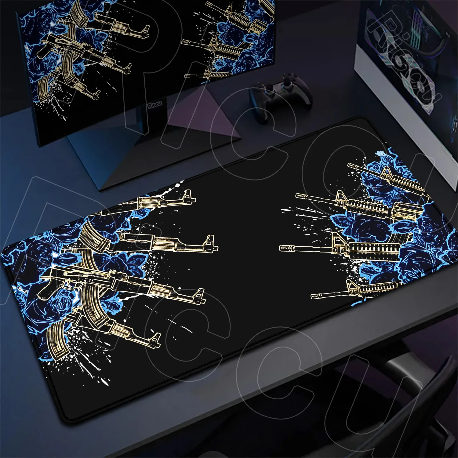 

HD FPS games Flowers AK M4 Mouse Pad Large Computer Rug Office CS Game Table Mats XXL Gaming Keyboard Mousepad Desk Mat Carpet