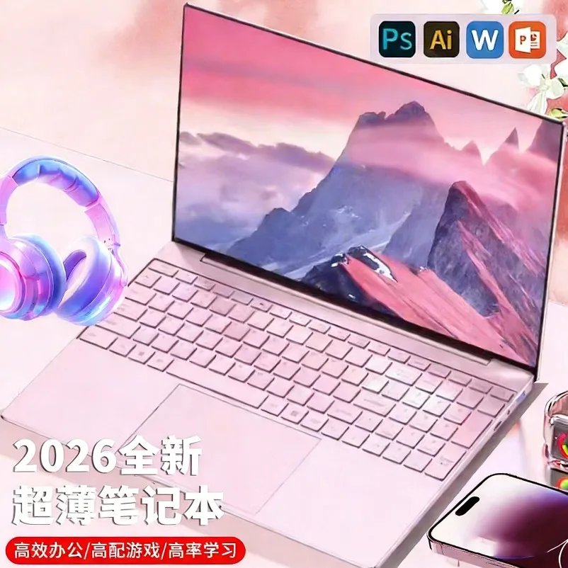 2026 New Ultra Slim Laptop 16GB RAM Intel I7 Grade Discrete Graphics Notebook for Student Office and Gaming