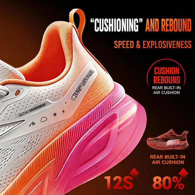 CIERSES Original Women's Sports Shoes Black Breathable Non Slip Wear-Resistant Running Shoes Fashionable Sports Shoes For Men
