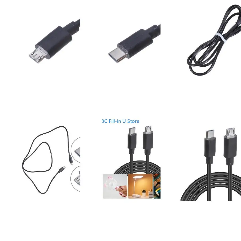 G8TA Type-C to 5Pin USB Data Sync Charging Cable Portable for Phone Camera Headphone
