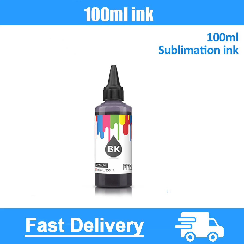 Universal 100ML/Bottle Sublimation Ink Bright Color For Metal Cotton For Epson All Desktop Printer