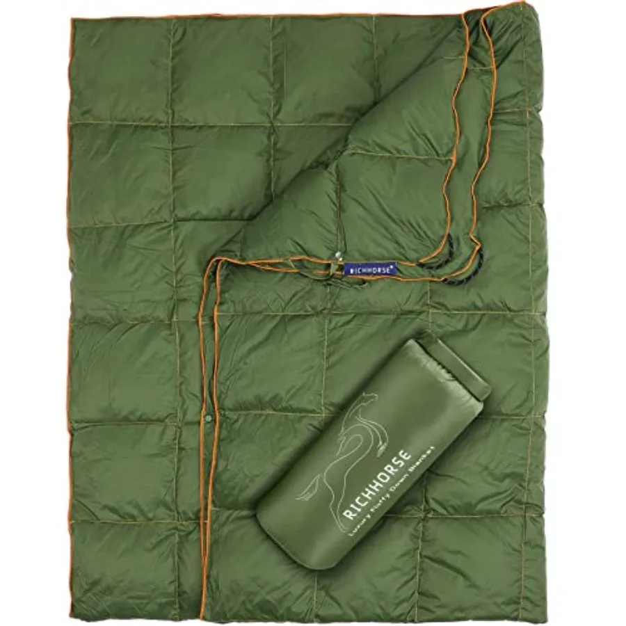 

Down Blanket Camping Quilt - Lightweight Packable Puffy Wearable Water Resistant Backpacking Quilt for Outdoor Camping Travel a
