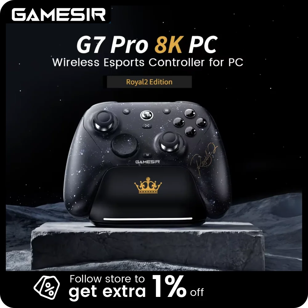 GameSir G7 Pro 8K PC Royal2 Edition Kabelloser PC-Controller 8000Hz Polling TMR Stick Hall-Trigger PC-Gaming Gamepad