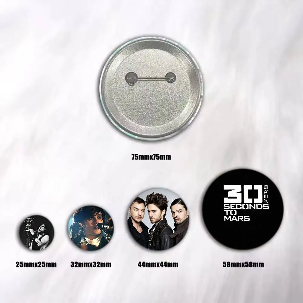 30 T-Seconds to Mars Brooches Cartoon Badge Pins Backpack Hat Accessories Friend Gift