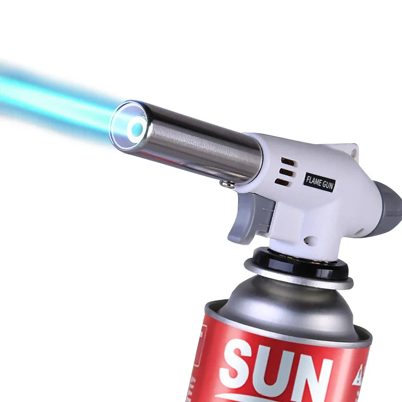 휴대용 금속 불꽃 총 부탄 가스 용접 버너 용접 가스 버너 불꽃 가스 토치 불꽃 총 바베큐 캠핑 요리를위한 불어