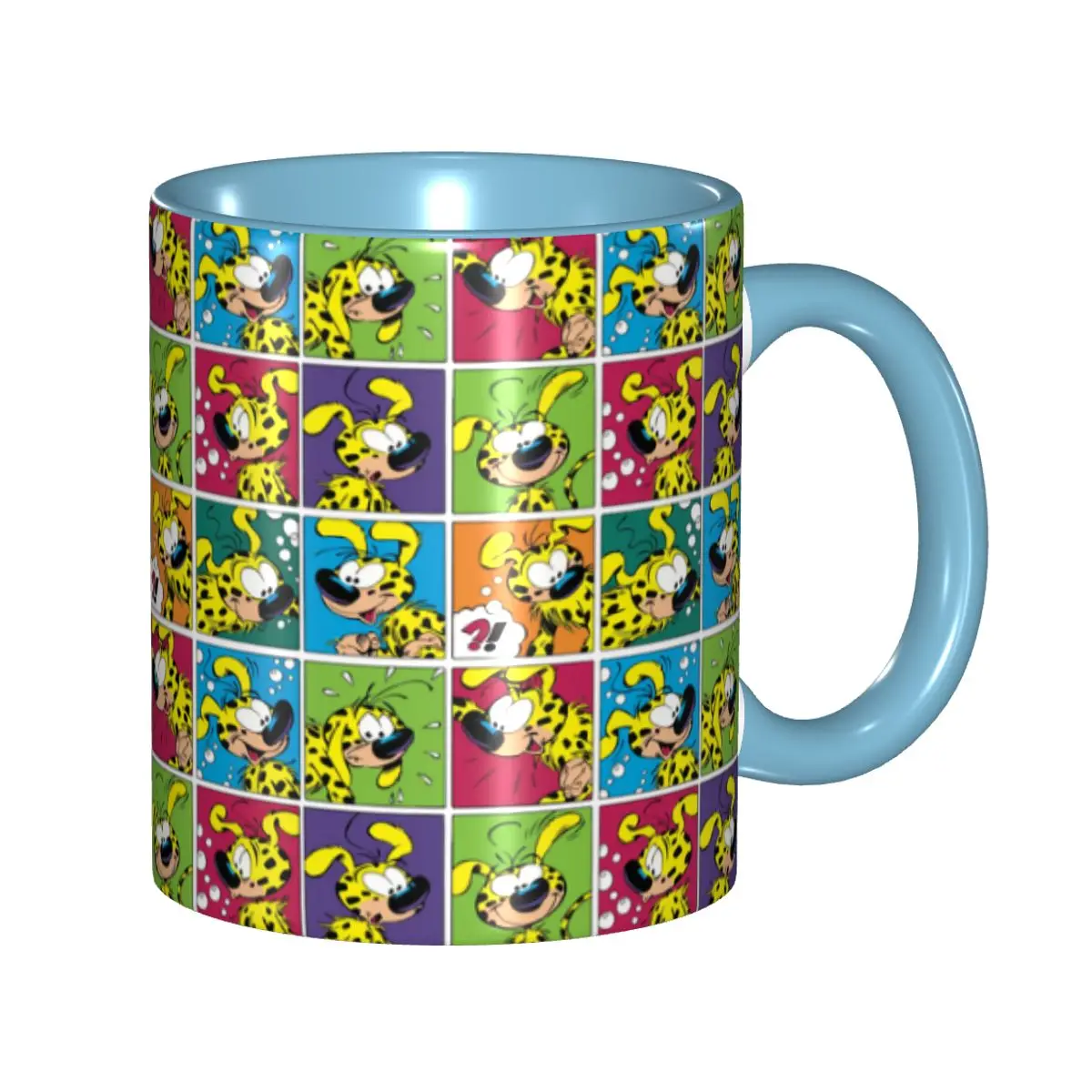 Personalized Marsupilami Squares Coffee Mug DIY Belgian Comic Ceramic Tea Milk Cup