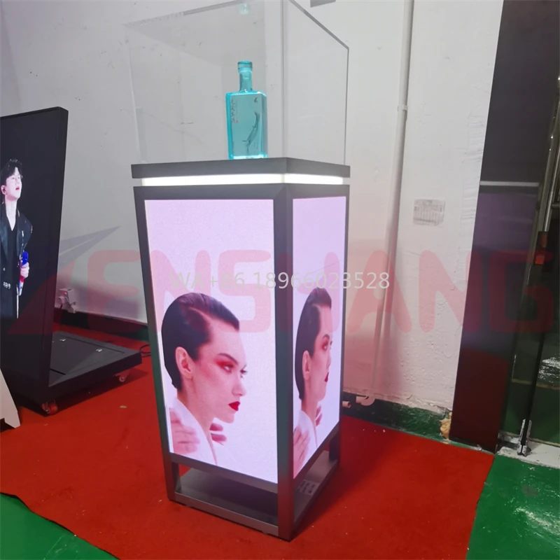 جديد الاكريليك الراقي مجوهرات النظارات قلادة أقراط ساعة النظارات الشمسية العطور منتج التجميل عرض موقف مع شاشة LED #1