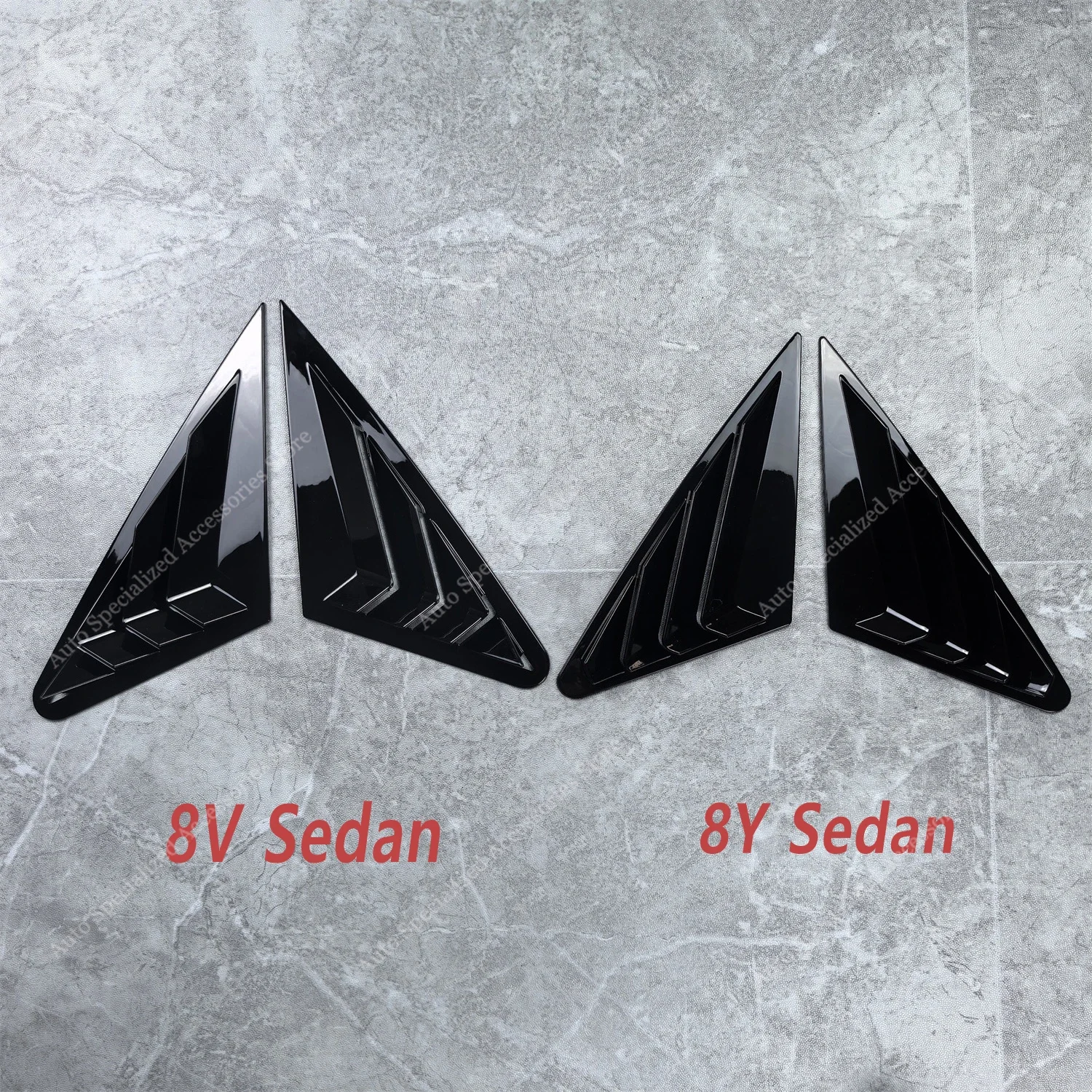 아우디 A3 S3 RS3 8V 8Y 세단 뒷 창 루버 A3 TFSI TDI 리무진 후면 삼각형 창 그늘 스포일러 Bodykit 2016-2024