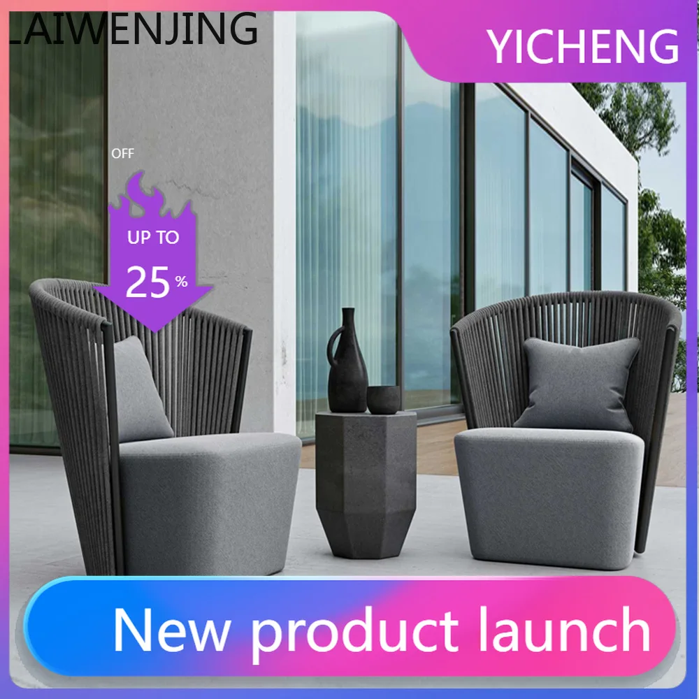 

LYY Outdoor Garden Garden Rainproof Sunscreen and Chair Tea Seat Dining Table Balcony Rattan Furniture Three-piece Set