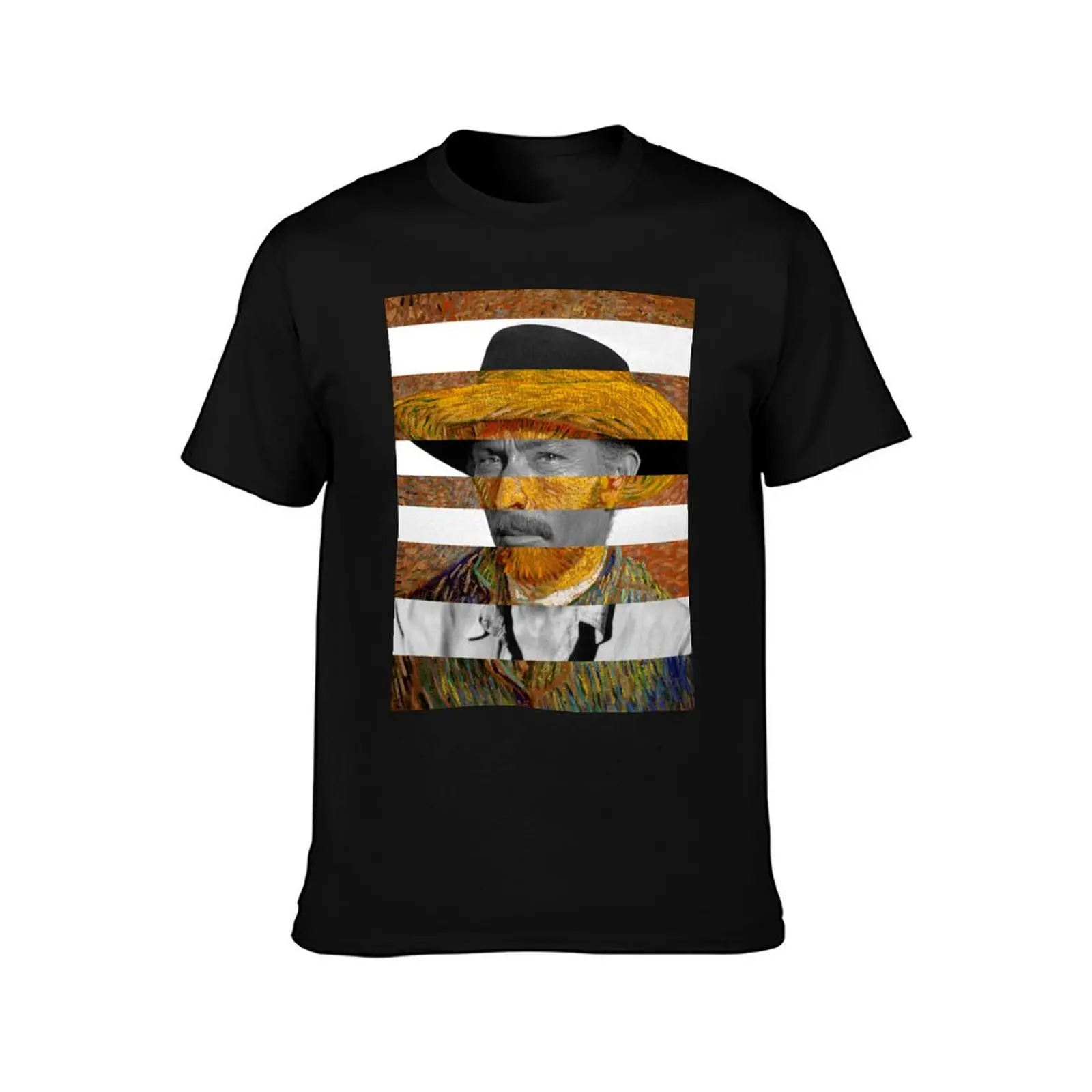 Self Portrait by Vincent Van Vogh and Lee Van Cleef T-Shirt Plus Size Summer Casual T-Shirt