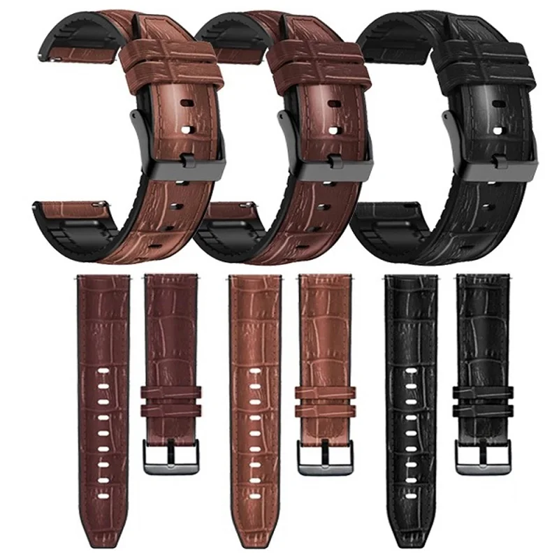 

Watch Band 22mm Leather Wrist Band For Huawei Watch GT 2 GT 3 GT3 46mm Strap Bracelet Watch GT2 Pro/GT Runner 46mm Watchband