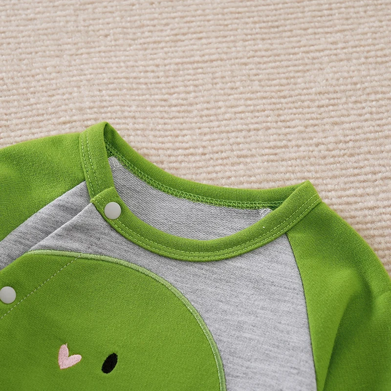 Spring And Autumn Boys And Girls Cute Cartoon Dinosaur 3d Printing  Comfortable Casual Baby Bodysuit