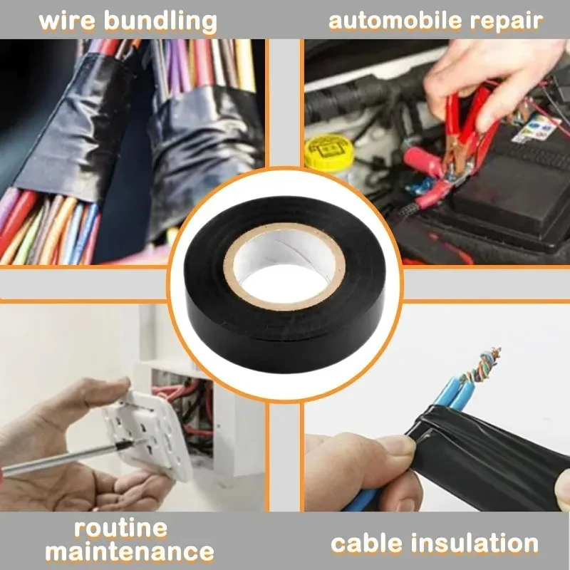 Cinta aislante eléctrica resistente al calor, Cable Industrial autoadhesivo impermeable, arnés de cables, cinta de llama, accesorios de Hardware