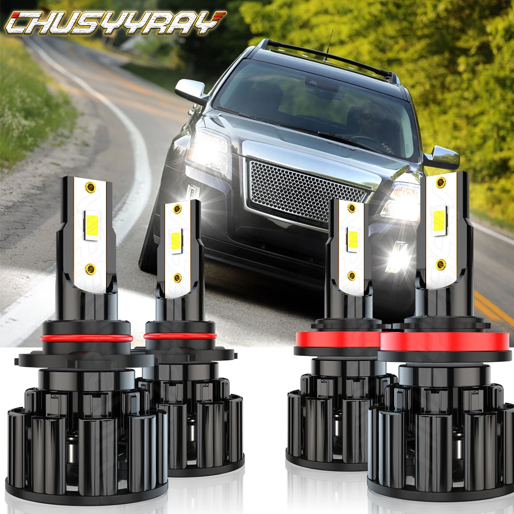 CHUSYYRAY Compatible For GMC Terrain 2010-2015 Combo LED Headlight Bulbs High Low Beam Fog Light Kit 6000K Car accsesories