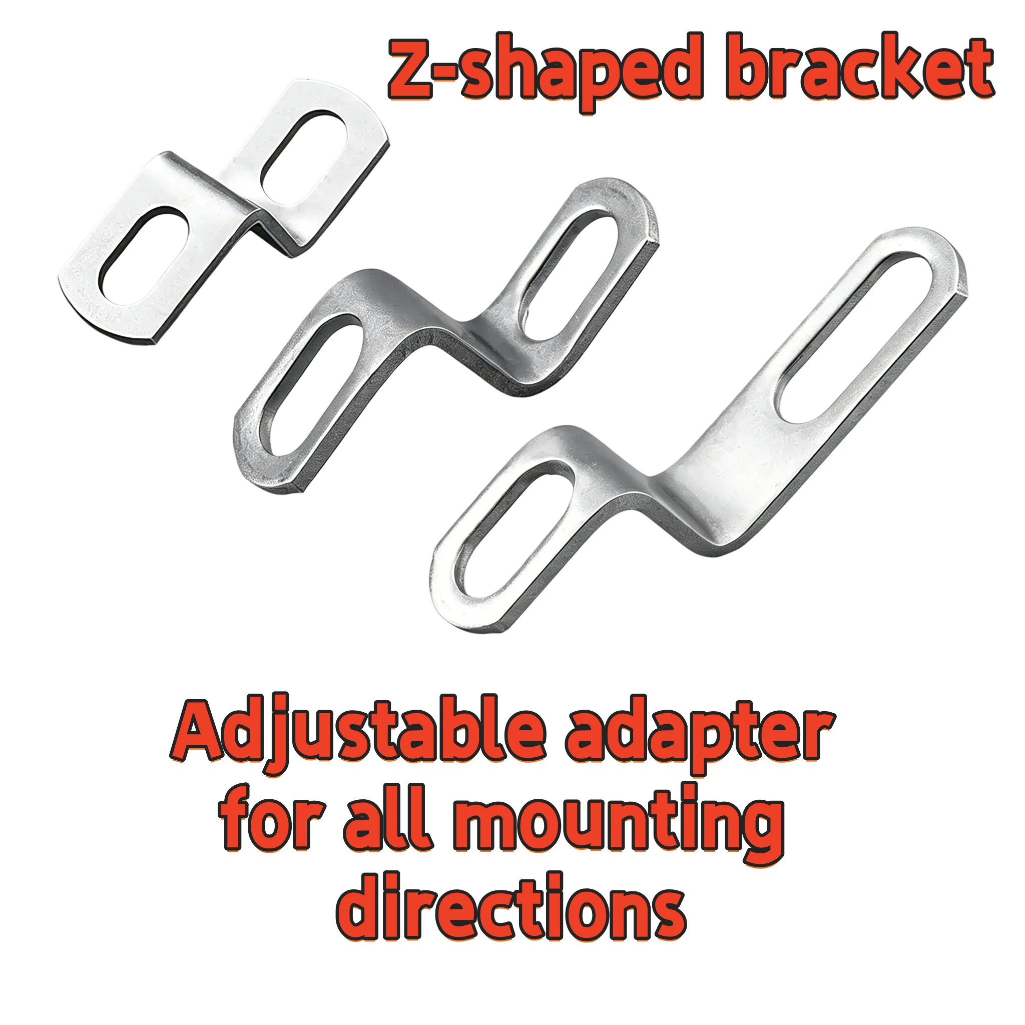 Stainless Steel Z/L Shape Exhaust Mount Bracket, Universal Motorcycle Rear Muffler Fixed Adapter Hanger Mod Parts