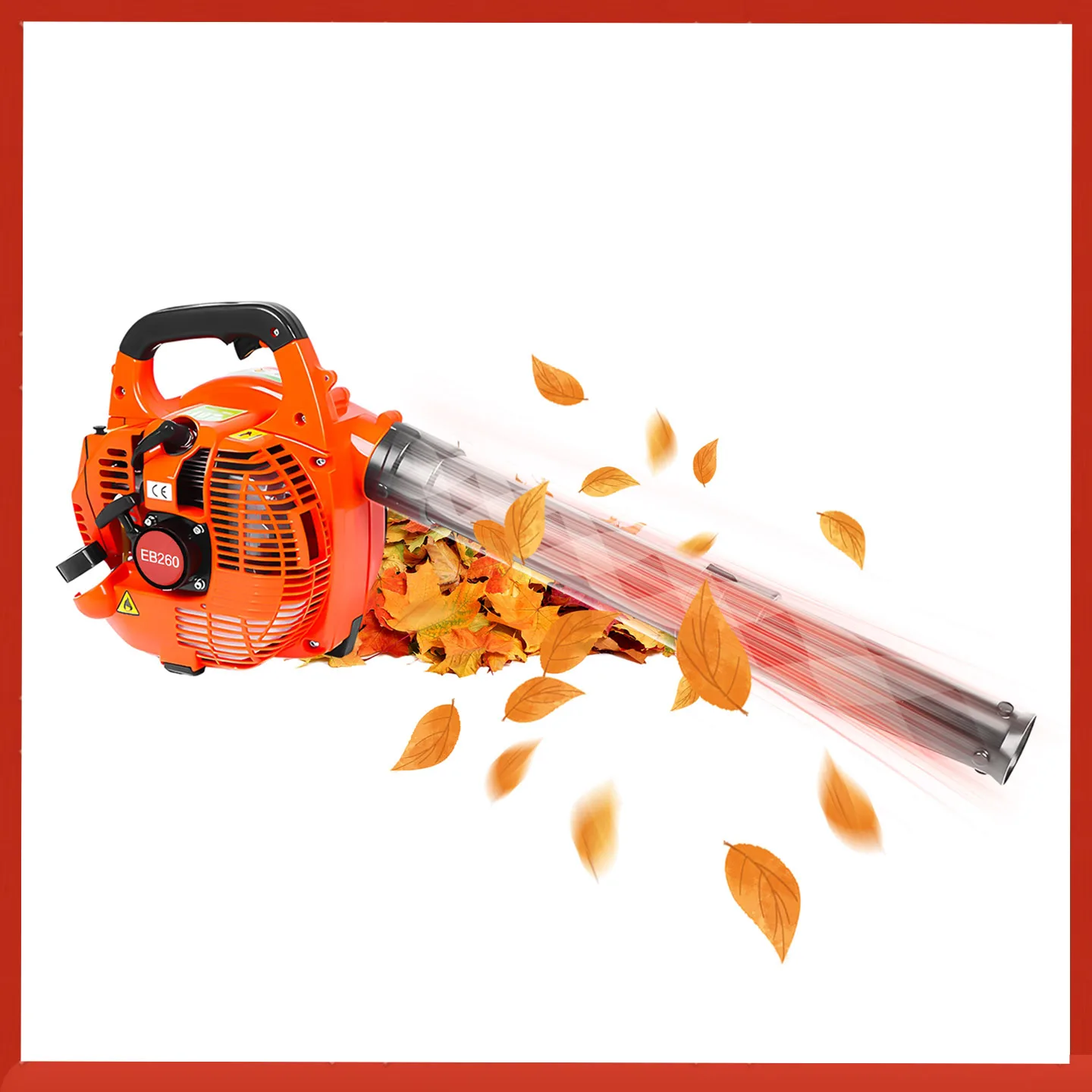 Ventilatore portatile Potente soffiatore da neve a vento Ventilatore per foglie alimentato a gas per la cura del prato Motore a 2 tempi 25.4CC 275.45CFM Volume d'aria