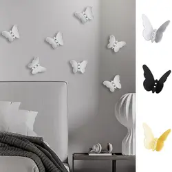 Butterfly Shaped Wall Hanger Light Luxury Towel Hangers Butterfly Wall Hooks Three-dimensional Stainless Steel Key Holder Rack