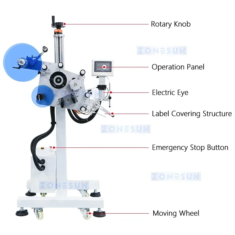 ZONESUN ZS-TB851 ماكينة وضع العلامات على الأسطح المسطحة الأوتوماتيكية أكياس وضع العلامات المسطحة ZS-TB851