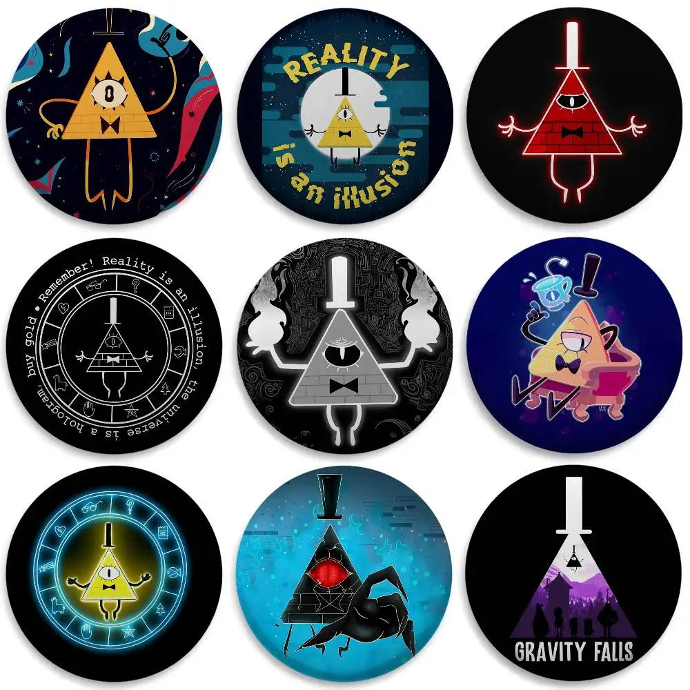 

Always Watching Bill Cipher Badges Round Exquisite Badge Brooches Creative Pins For Clothes Hat Backpack Gift Accessories