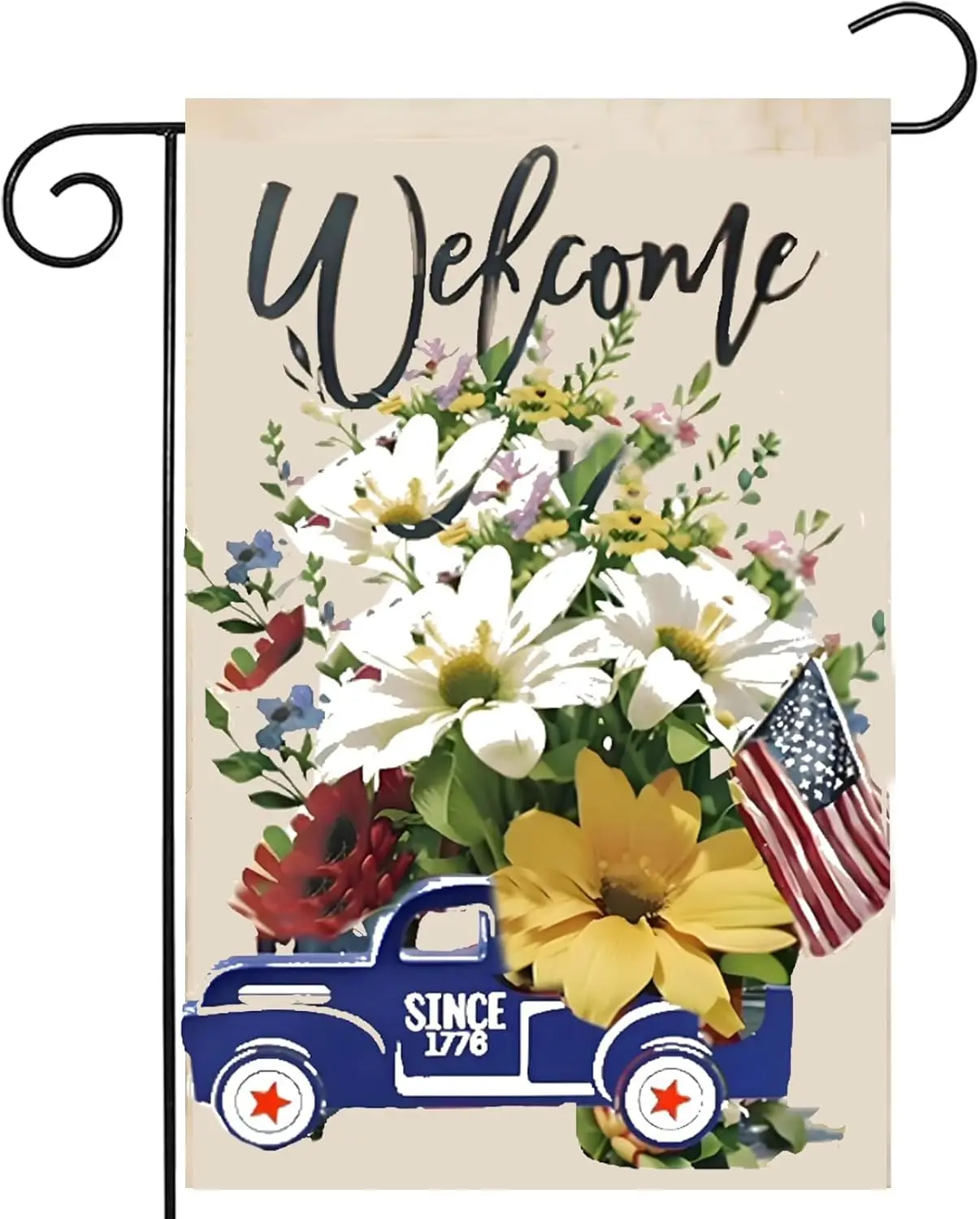 Летний Садовый флаг 4 июля, патриотическое празднование 12x18 дюймов, двусторонний декоративный тюремный флаг для Дня памяти