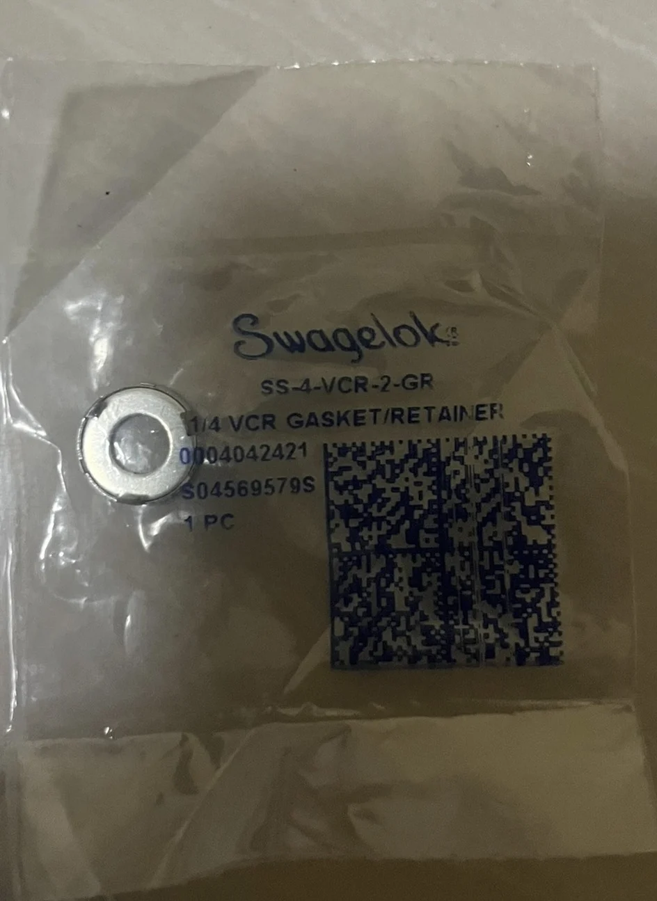 Swagelok claw 1/4 gasket silver plated /SS-8-VCR-2-GR 316L stainless steel gasket.