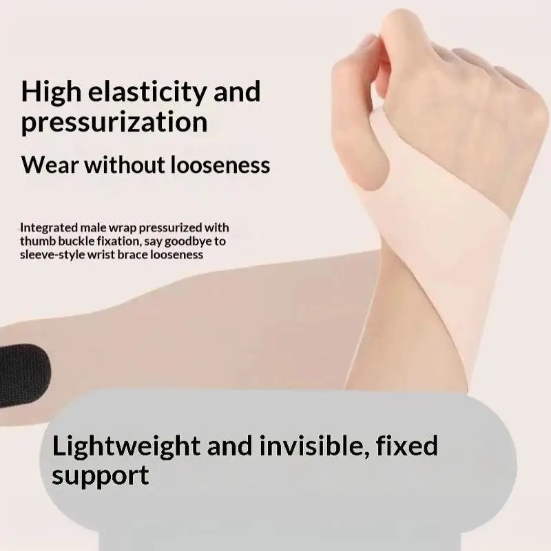 Elastisches Handgelenkband, Handgelenkbandage, Kompressionsbandage, dünne Handgelenkbandage, Handgelenkstütze für Badminton und Tennis, Handgelenkstütze mit Daumenstütze, Handschuhe, Handflächenschutz. – Detail 7