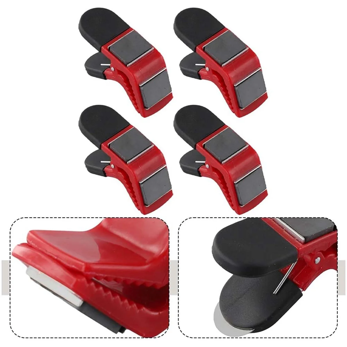 

A002 4PCS Magnetic Paint Brush Holder, Spill Prevention Tin Opener Light Weight DIY Tool Multipurpose Holder Paint Can Opener