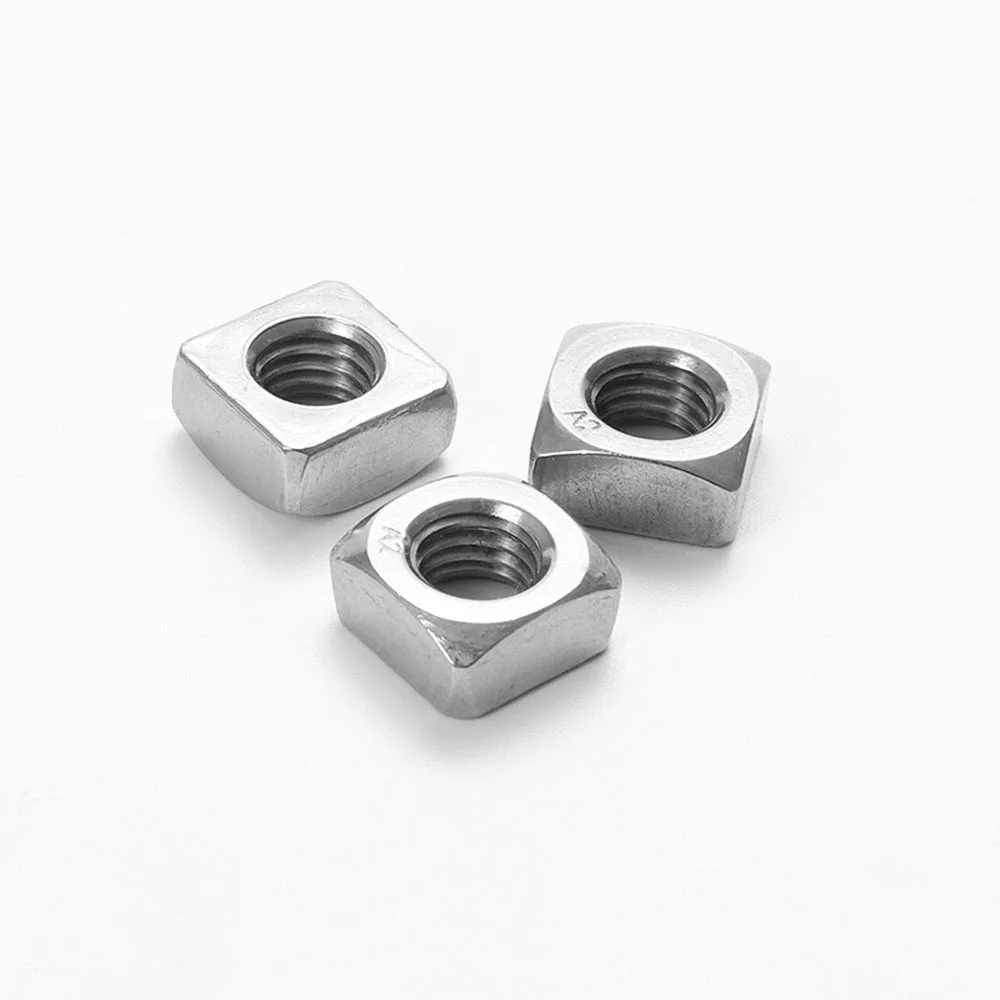 5/10/30PCS 304 Stainless Steel Square Nuts Metric Coarse Thread Nut High Quality A2 Nuts DIN557 M3 M4 M5 M6 M8 M10