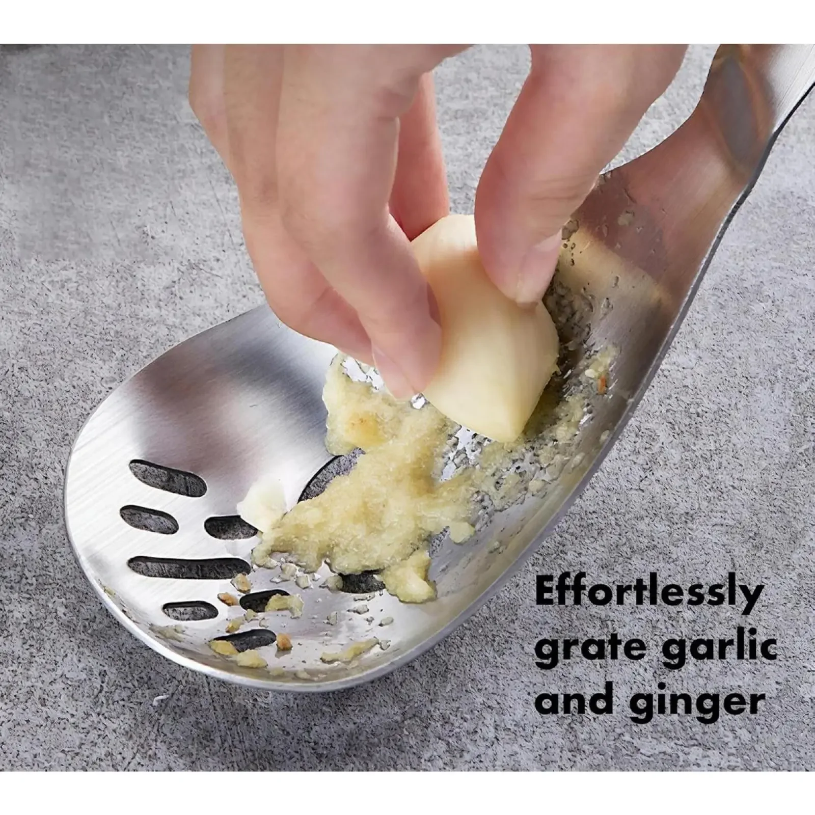 Heavy-duty food-grade stainless steel 3-in-1 masher, slotted spoon and egg separator. Perfect for potatoes, avocados, beans and veggies. Dishwasher safe for easy cleanup.