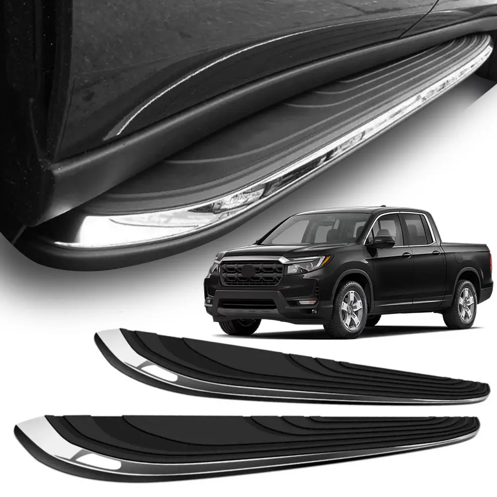 2PCS Running Boards Fits for 2017-2024 Honda Ridgeline Compatible, Fixed Door Step Pedal Bars with Mounting Brackets