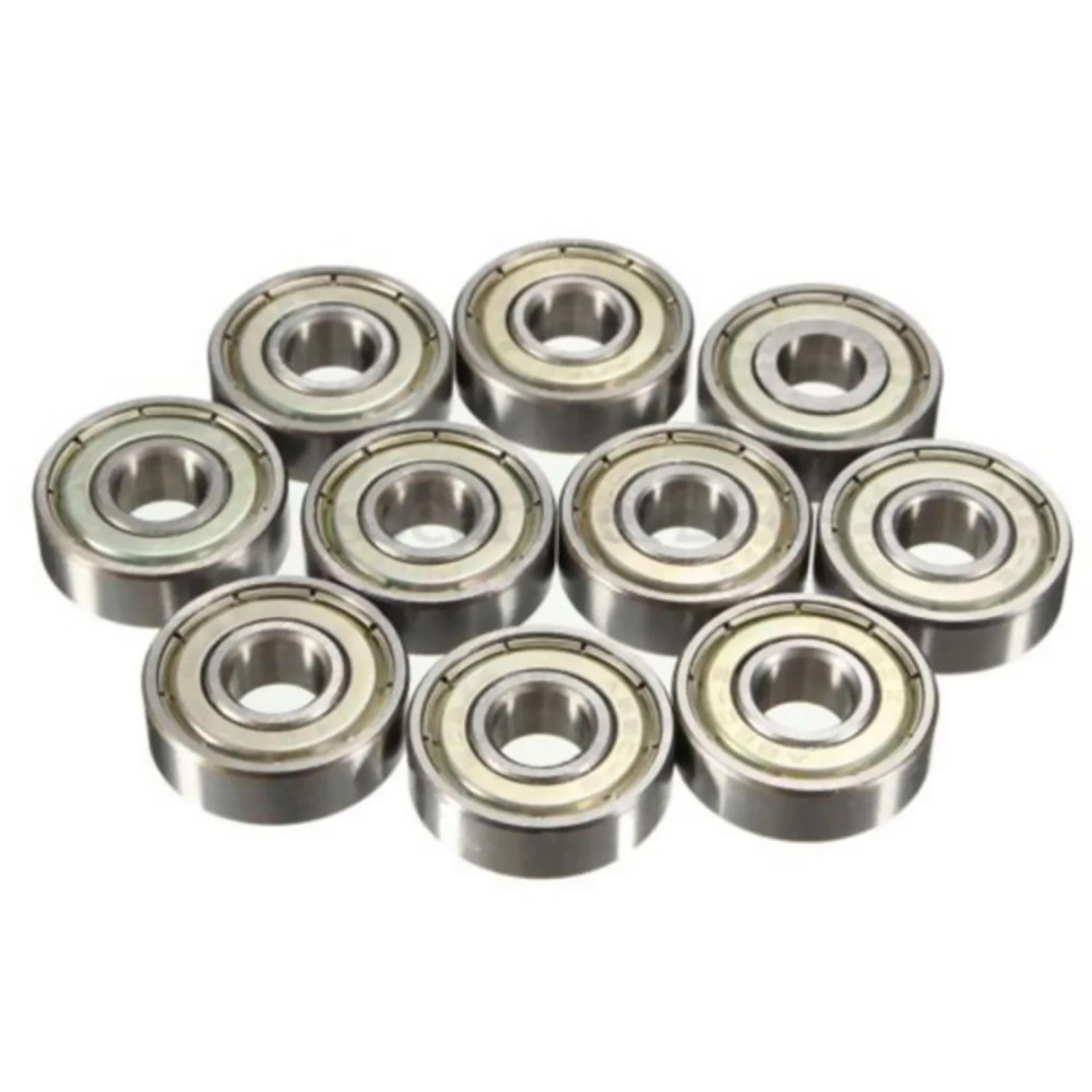 10Pcs 608ZZ Deep Groove Ball Bearings 8x22x7mm Carbon Steel Double Shielded for Skateboard Scooter