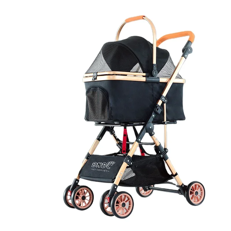 Lightweight stroller for animals puppies strollers with detachable carrier Walk Folding Travel Best Pet animal Stroller