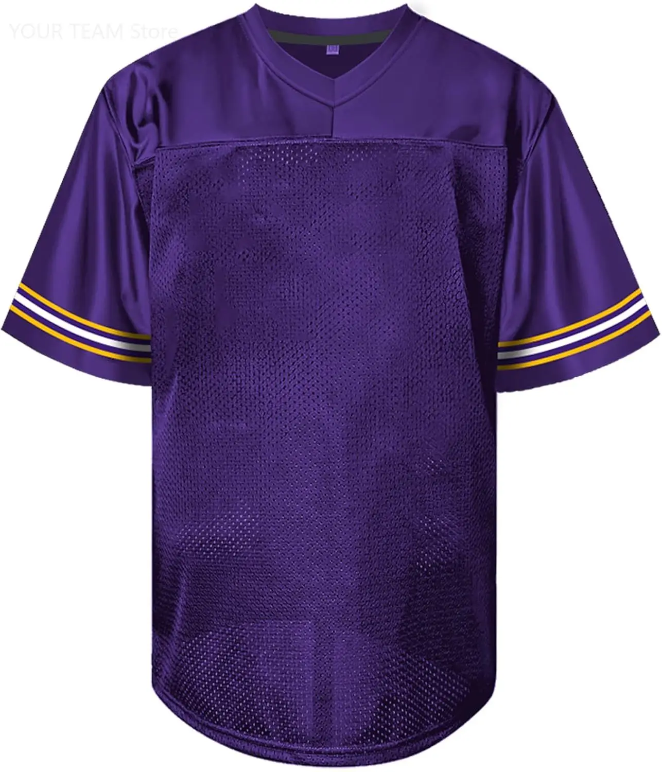 Blank Plain Football Jersey, Men Adult Hip Hop Hipster Short Sleeve Mesh Pullover Shirts,Custom Uniforms for Party