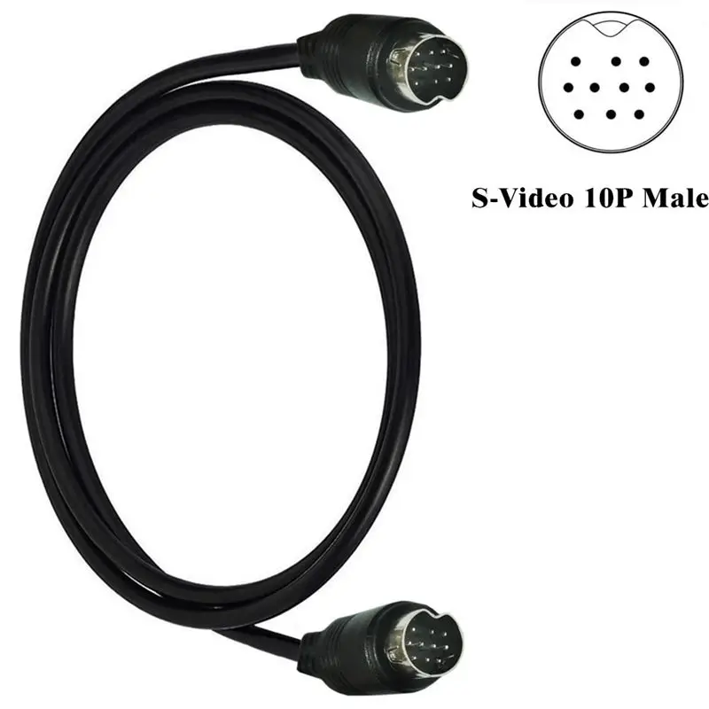 S-video MD 10Pin Male To Male Docking Connection Line Component Line, S-Terminal Mini DIN 10 Pin Video Device