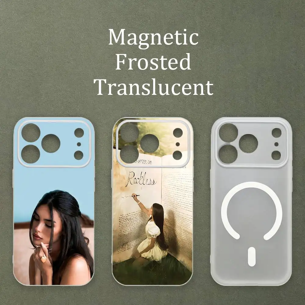 

M-Madison Beer Magnetic Matte Semi Clear Soft Case For MagSafe Shell iPhone 11 15 17 16 12 14 13 Pro Max