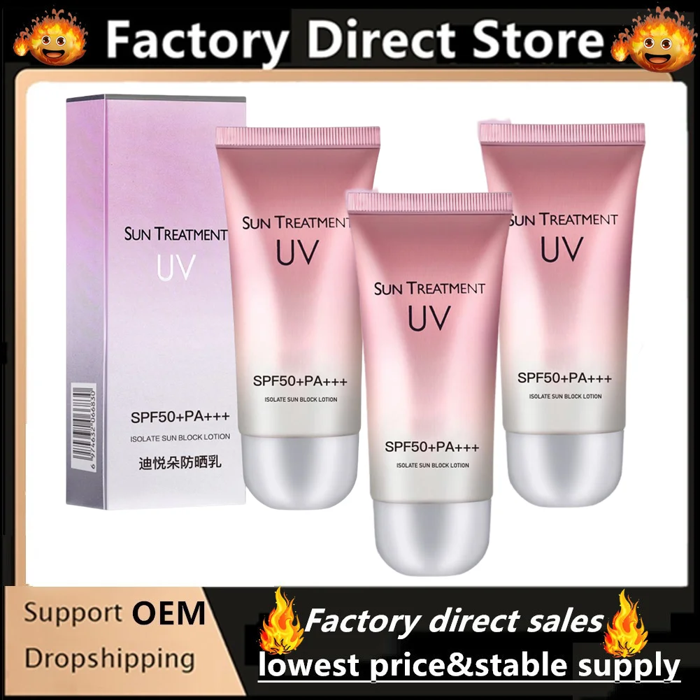

3 шт. солнцезащитный крем SPF 50 + солнцезащитный крем, отбеливающий крем для лица и тела, увлажняющий крем для контроля жирности, уход за кожей против солнечных ожогов