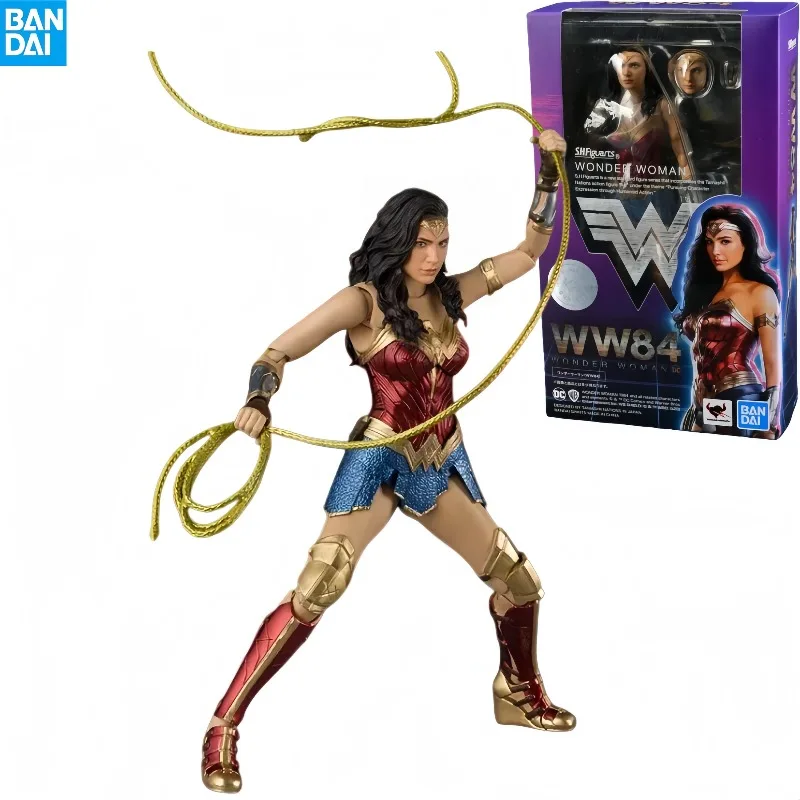

【In Stock】Bandai Original MODEL KIT SHF Wonder Woman W W84 Anime Action Figure Model Toys Model Gifts for Collectible