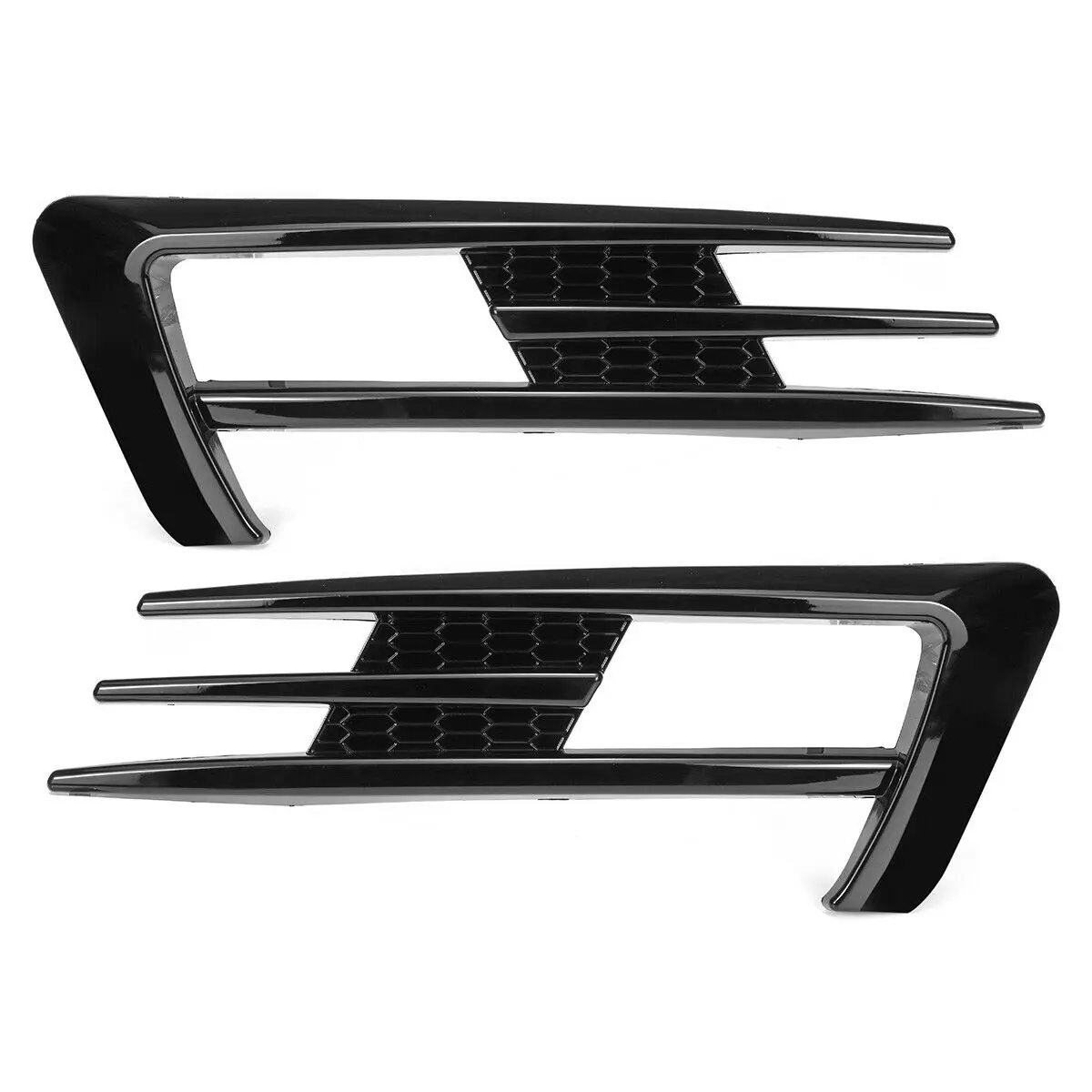 Gloss Black Fog Lamp Air Vent Cover, Grille Trim para Volkswagen VW Golf 7, MK7, pára-choques dianteiro, capô de luz lateral, quadro de entrada, 2014-2017