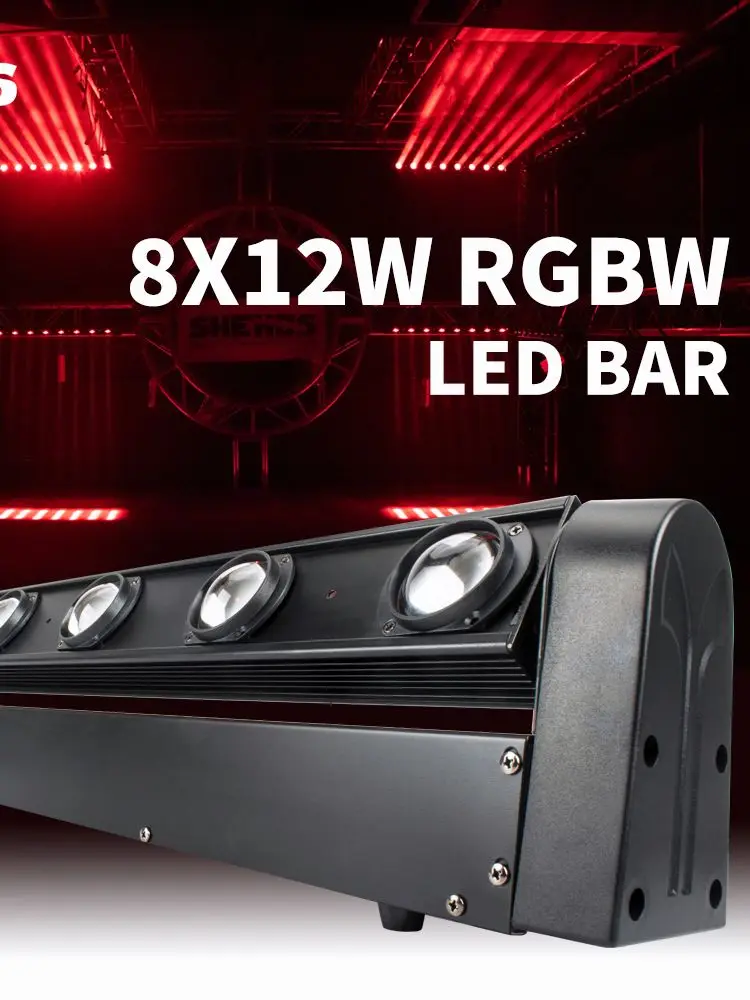 SHEHDS 1 stücke Strahl LED 8x12 W RGBW 4in1 Moving Head Bühnen Beleuchtung Für Bar DJ Disco Club tanzfläche Hochzeit Bühne Leistung