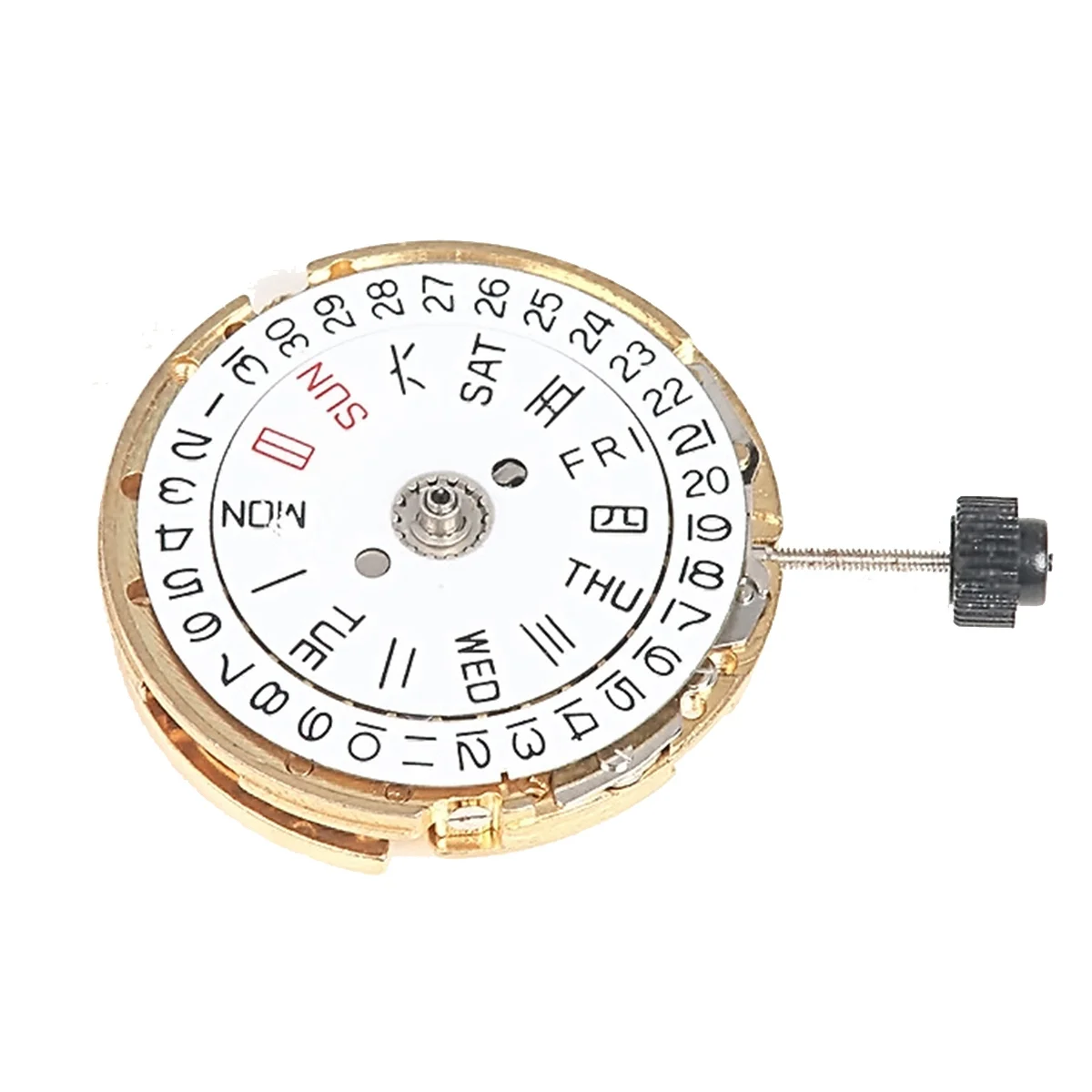 

Watch Movement Double Calendar Crown At 3 Mechanical Movement(Gold)